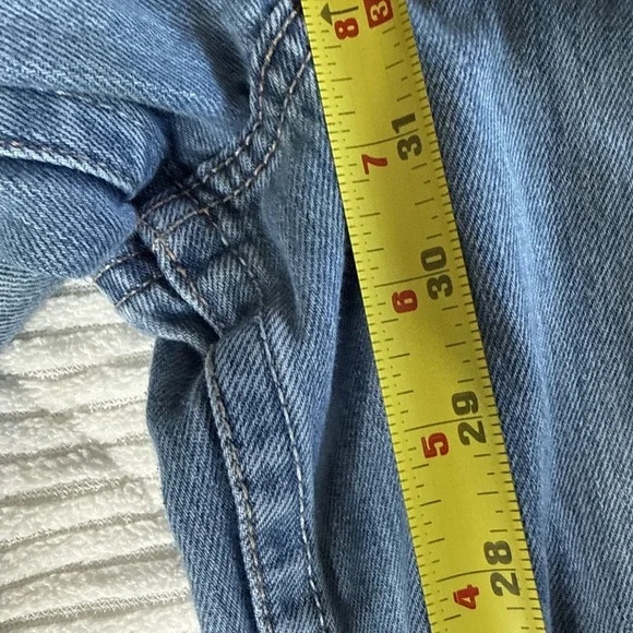 Hollister Embroidered Lowrise Baggy Jeans Raw Hem 12 L Festival Y2K Casual Boho - Picture 7 of 11